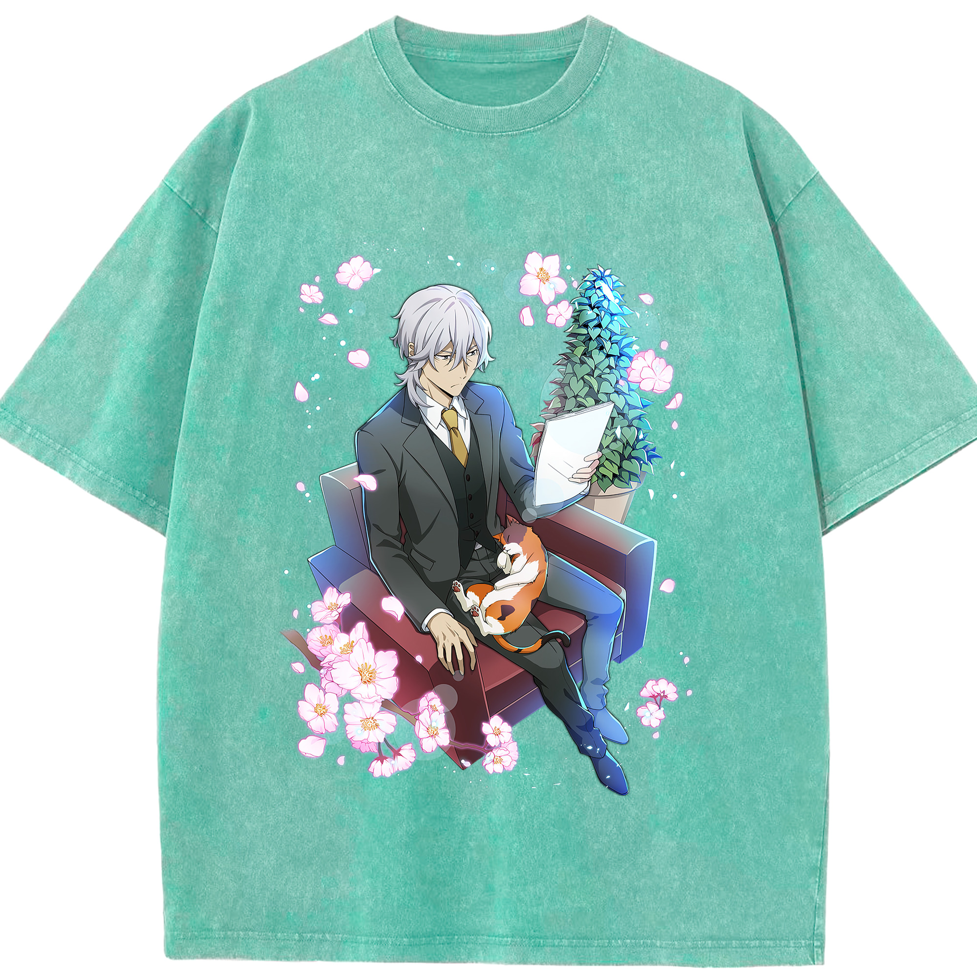 （画像用） 文豪ストレイドッグス Bungo Stray Dogs 綿100% ヴィンテージ風 半袖Tシャツ（フロントプリント）